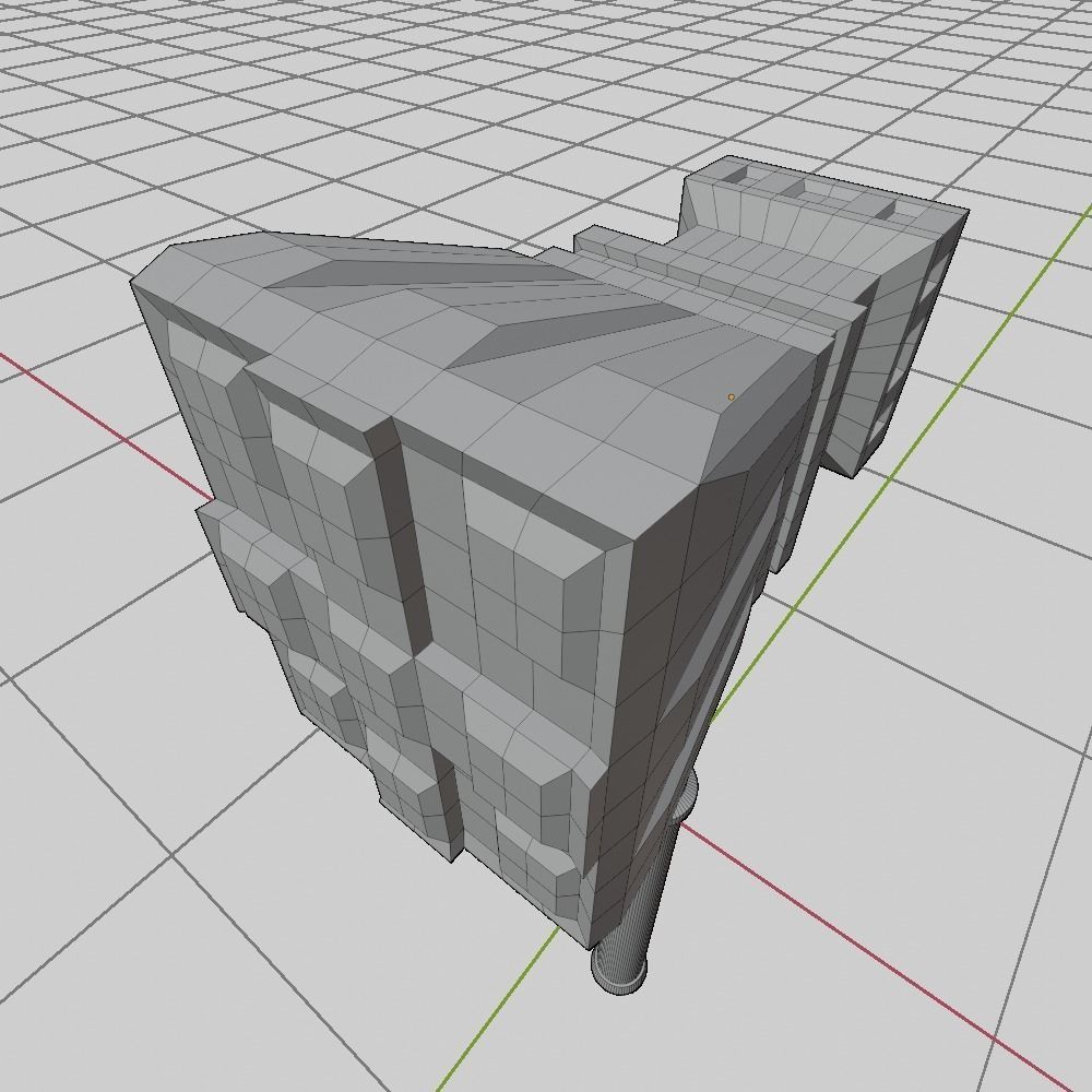 Hammer Weapon PBR 3D model_7