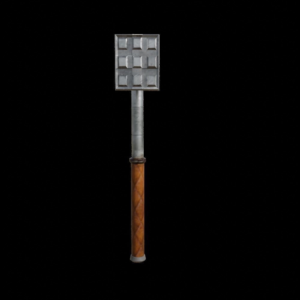 Hammer Weapon PBR 3D model_3