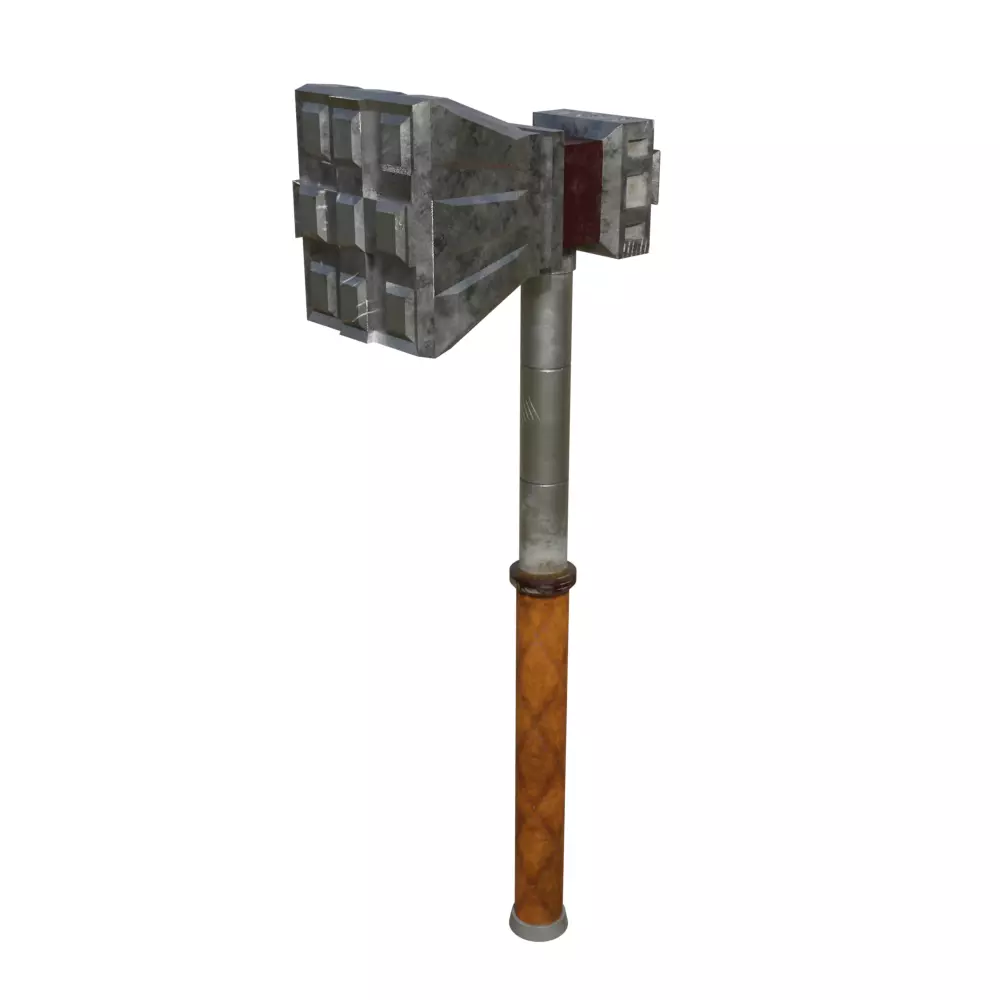 Hammer Weapon PBR 3D model_0