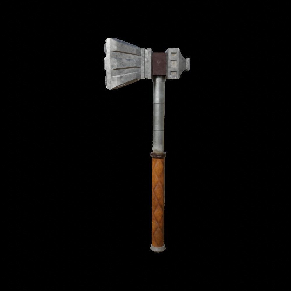 Hammer Weapon PBR 3D model_2
