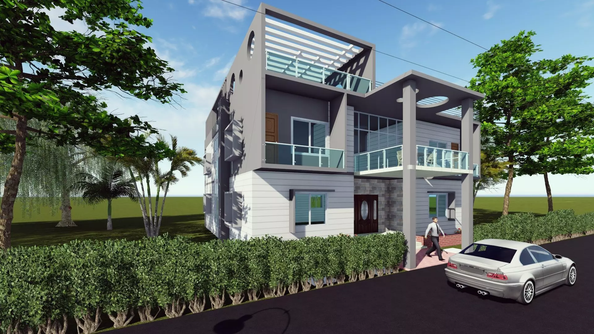 Duplex House Free 3D model