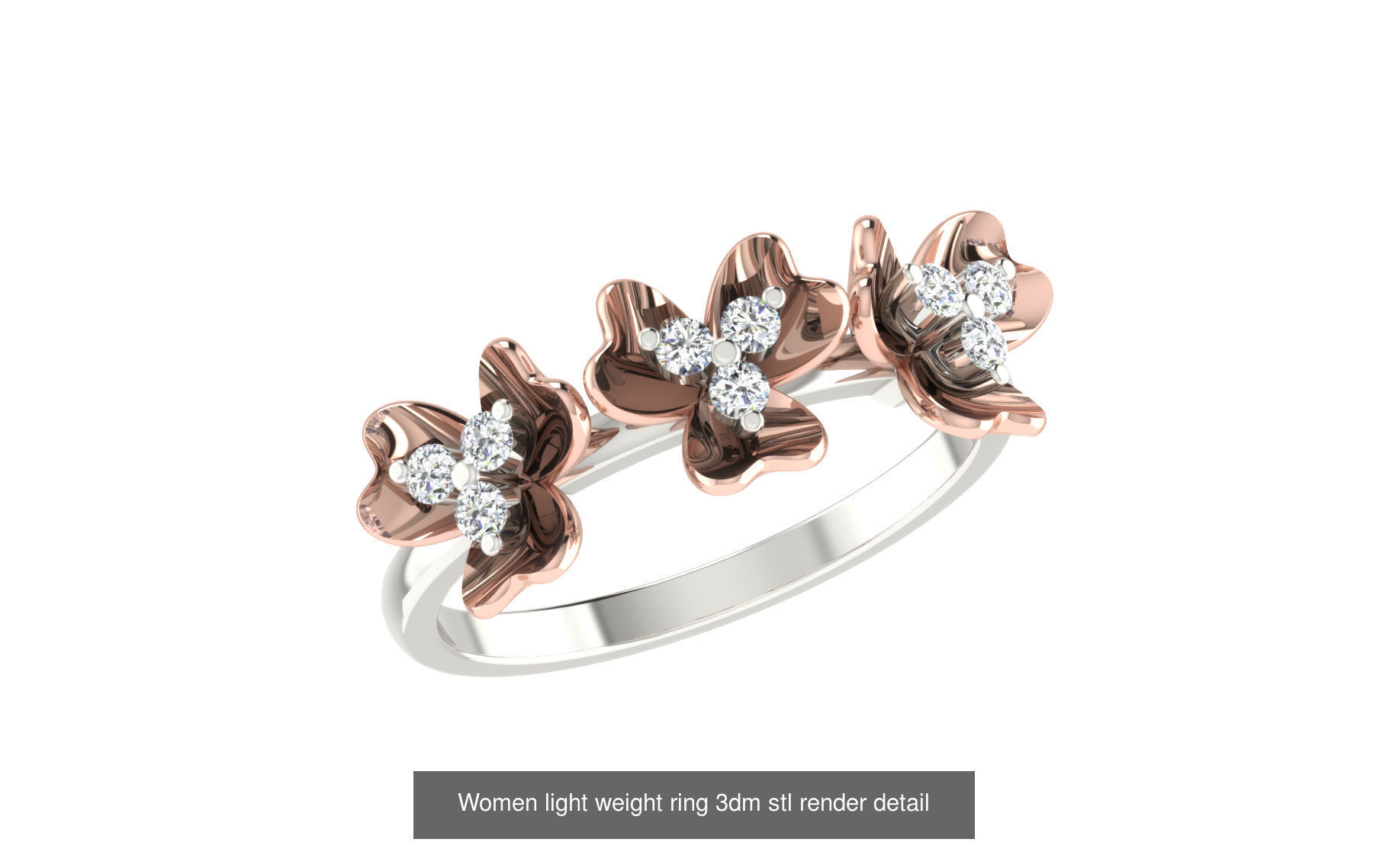 142 Women light weight ring 3dm stl render detail 3D print model 3D Model Collection_155