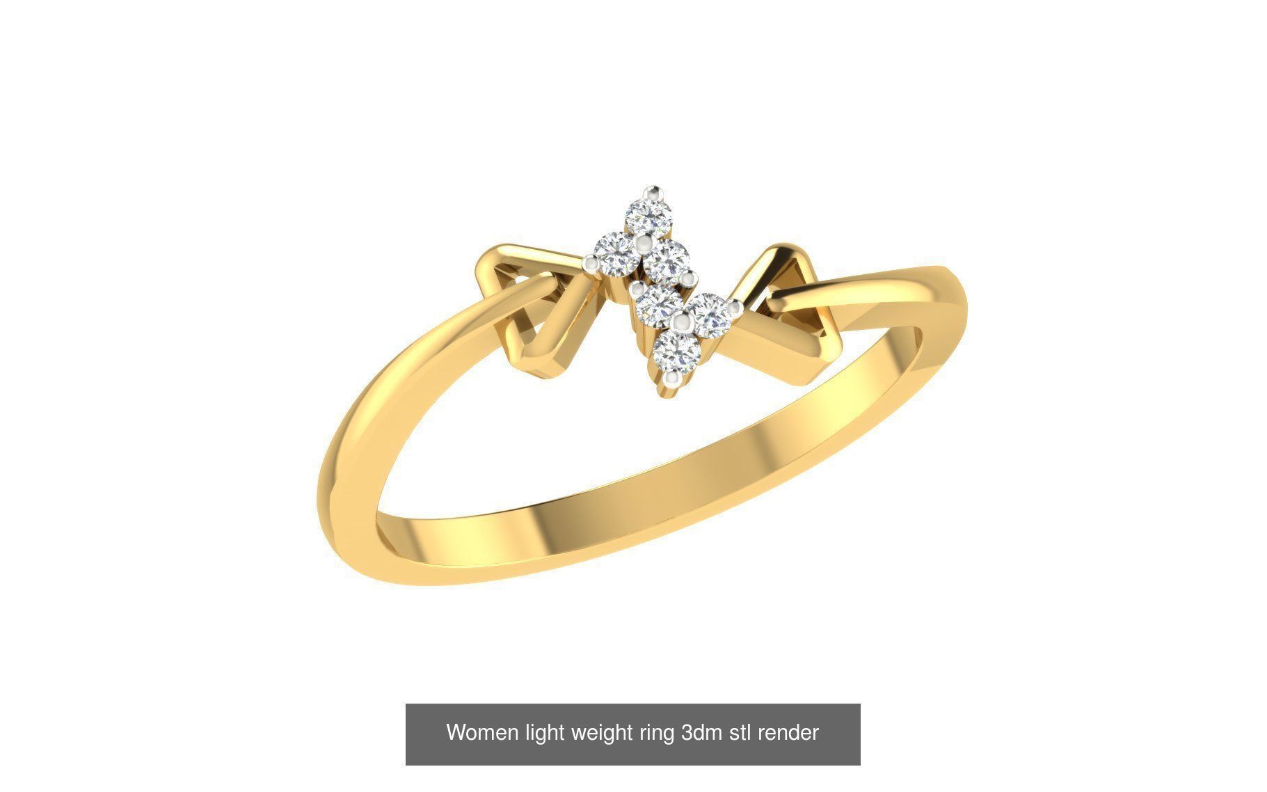 142 Women light weight ring 3dm stl render detail 3D print model 3D Model Collection_125