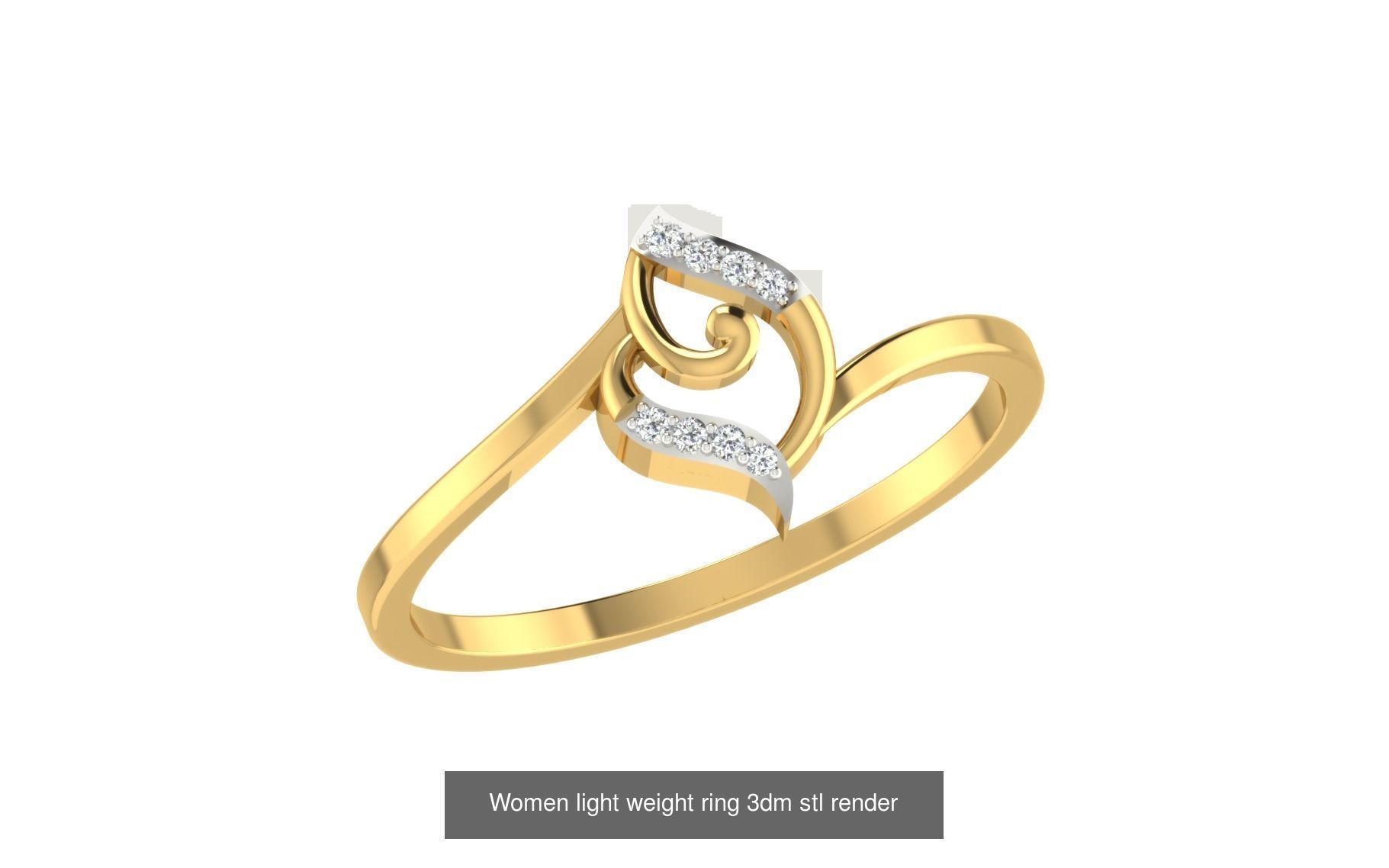142 Women light weight ring 3dm stl render detail 3D print model 3D Model Collection_63