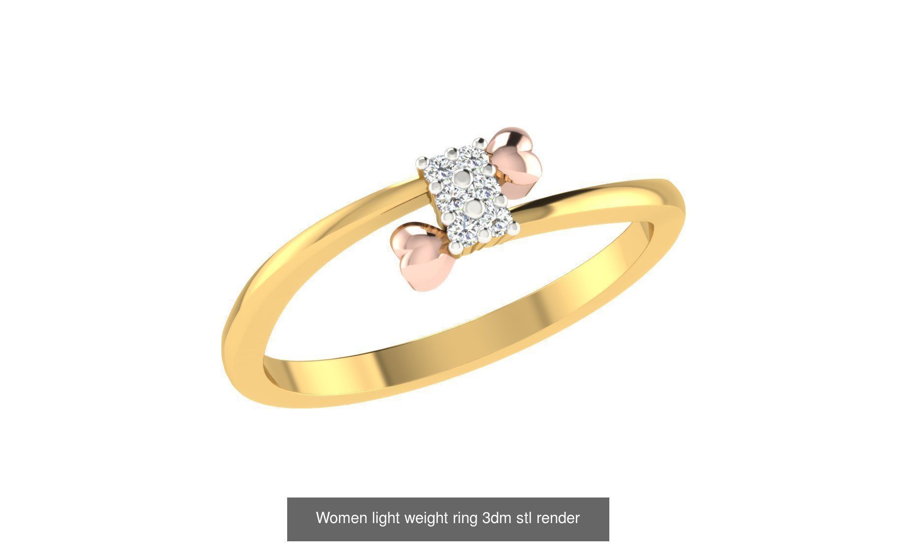 142 Women light weight ring 3dm stl render detail 3D print model 3D Model Collection_116