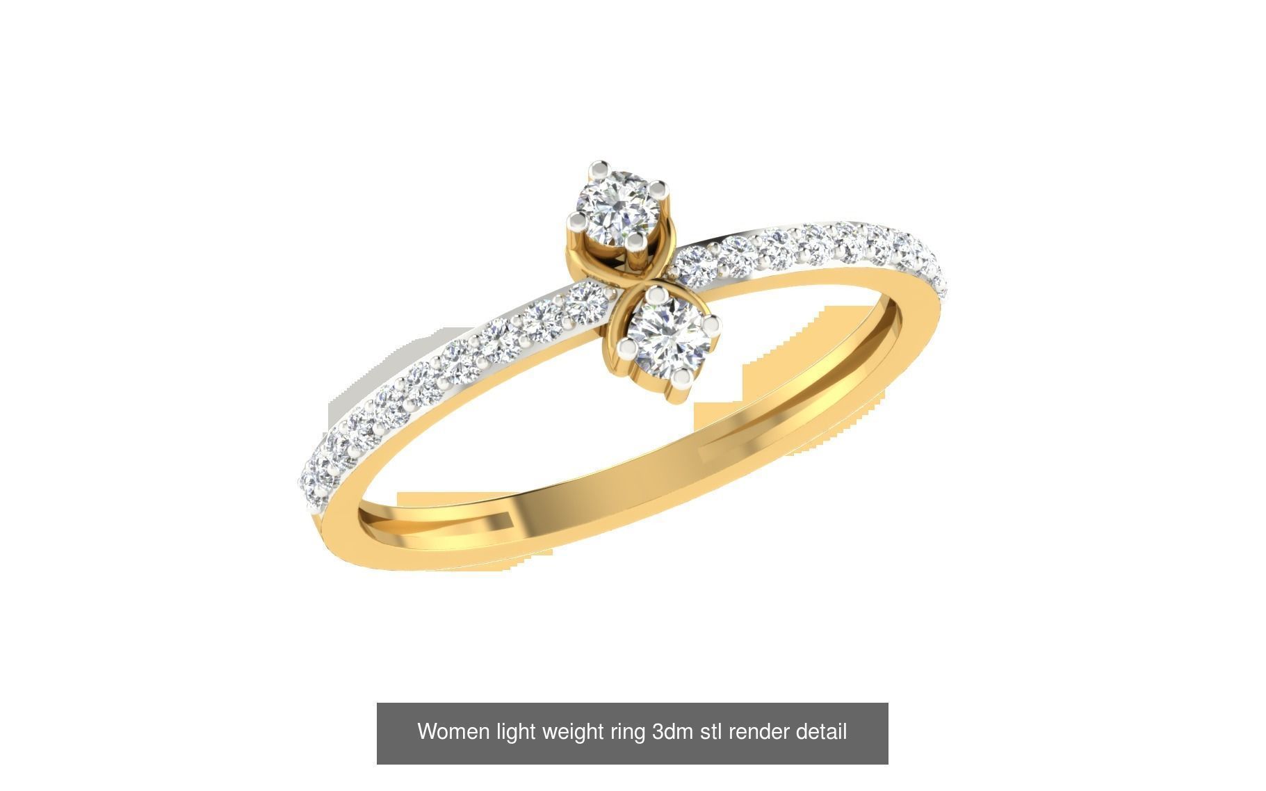 142 Women light weight ring 3dm stl render detail 3D print model 3D Model Collection_26
