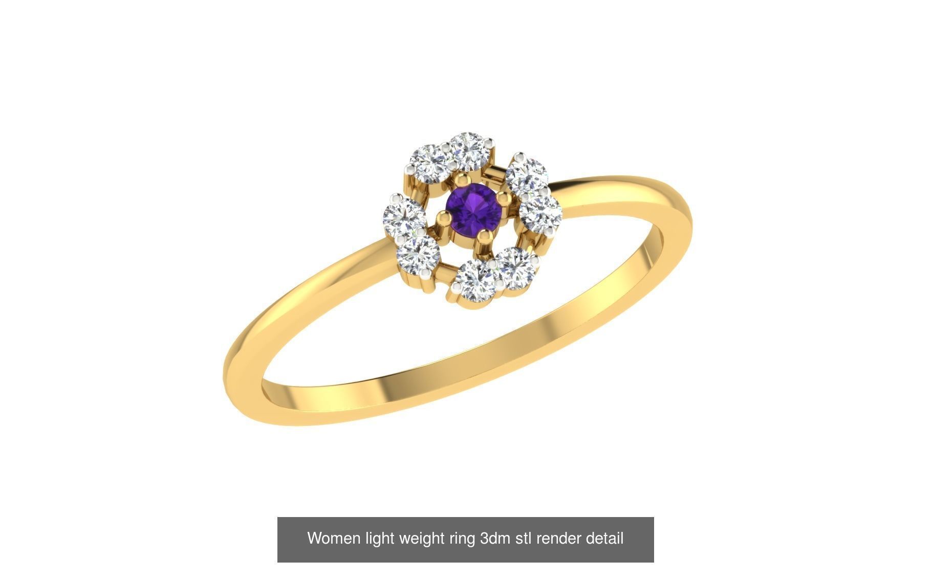 142 Women light weight ring 3dm stl render detail 3D print model 3D Model Collection_23