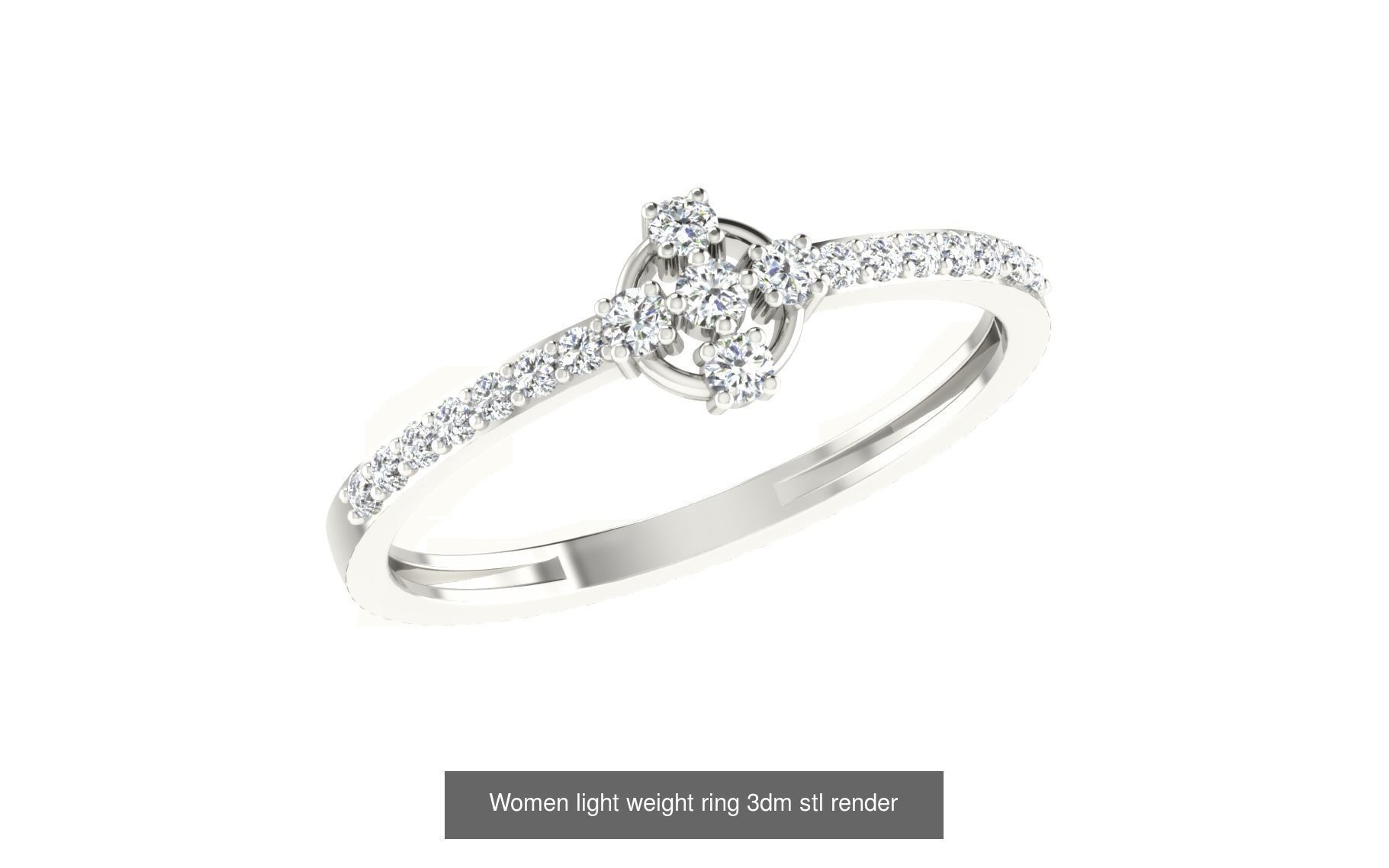 142 Women light weight ring 3dm stl render detail 3D print model 3D Model Collection_71
