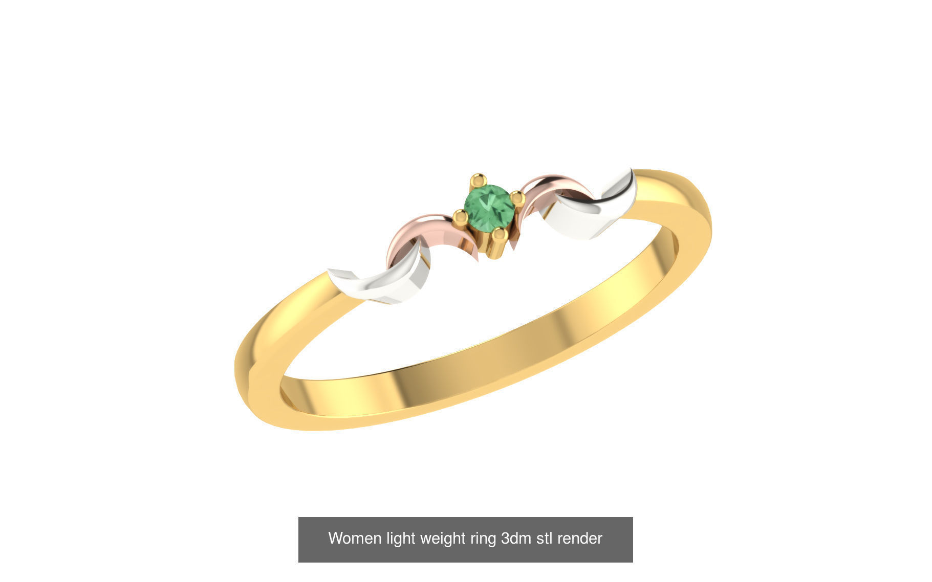 142 Women light weight ring 3dm stl render detail 3D print model 3D Model Collection_81