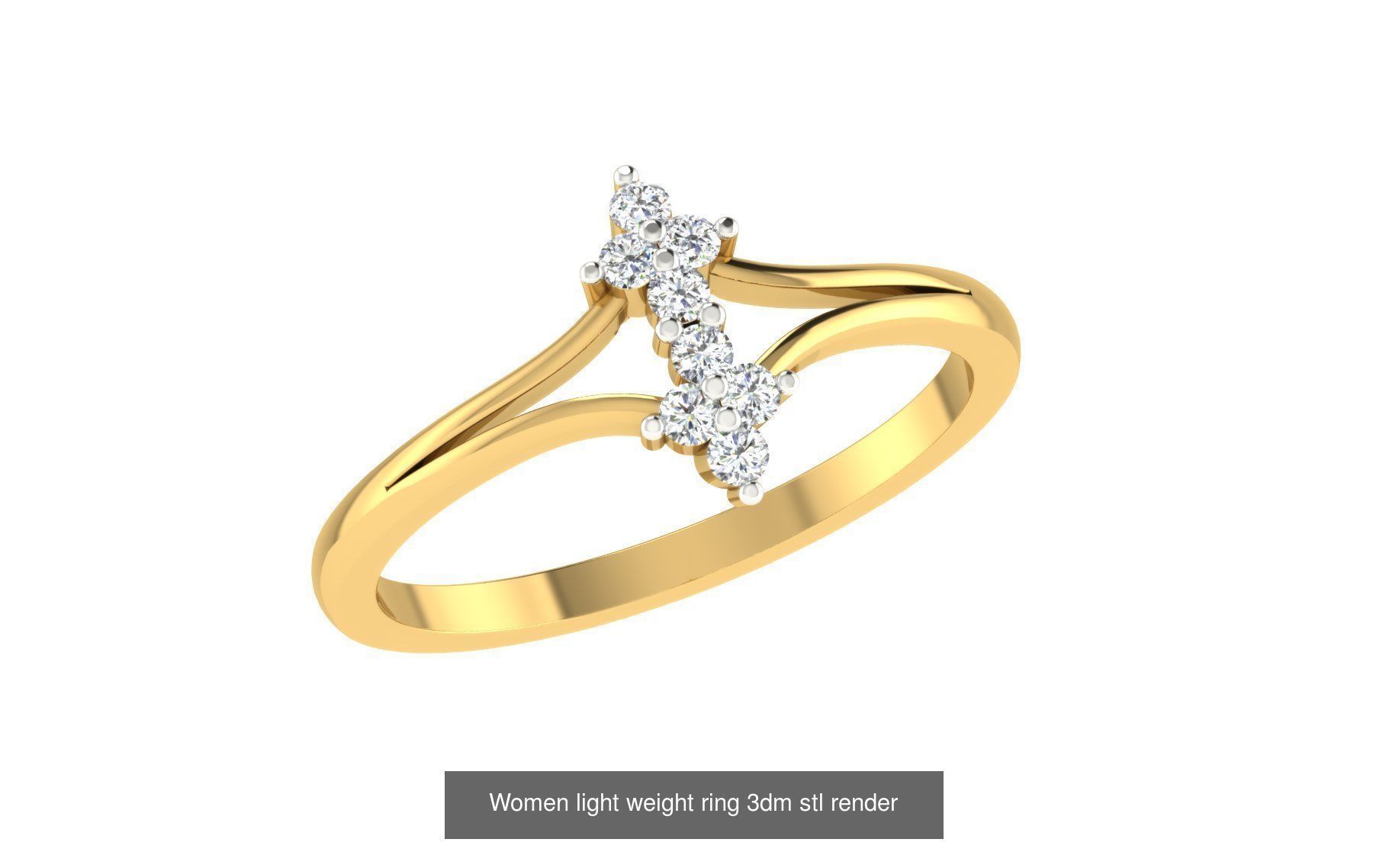 142 Women light weight ring 3dm stl render detail 3D print model 3D Model Collection_89