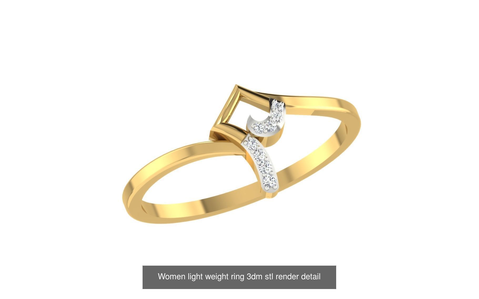 142 Women light weight ring 3dm stl render detail 3D print model 3D Model Collection_55