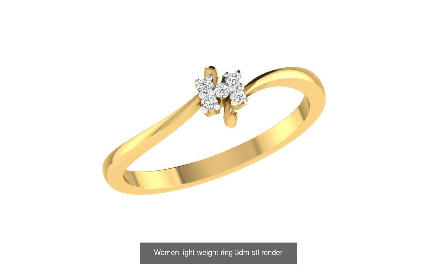 142 Women light weight ring 3dm stl render detail 3D print model 3D Model Collection_122