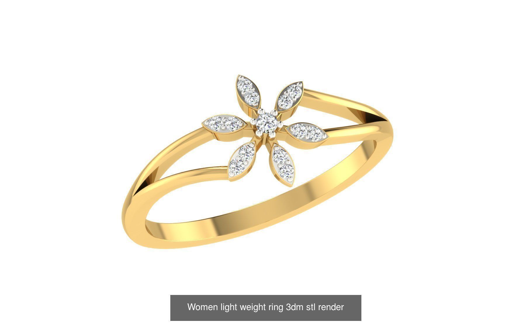 142 Women light weight ring 3dm stl render detail 3D print model 3D Model Collection_95