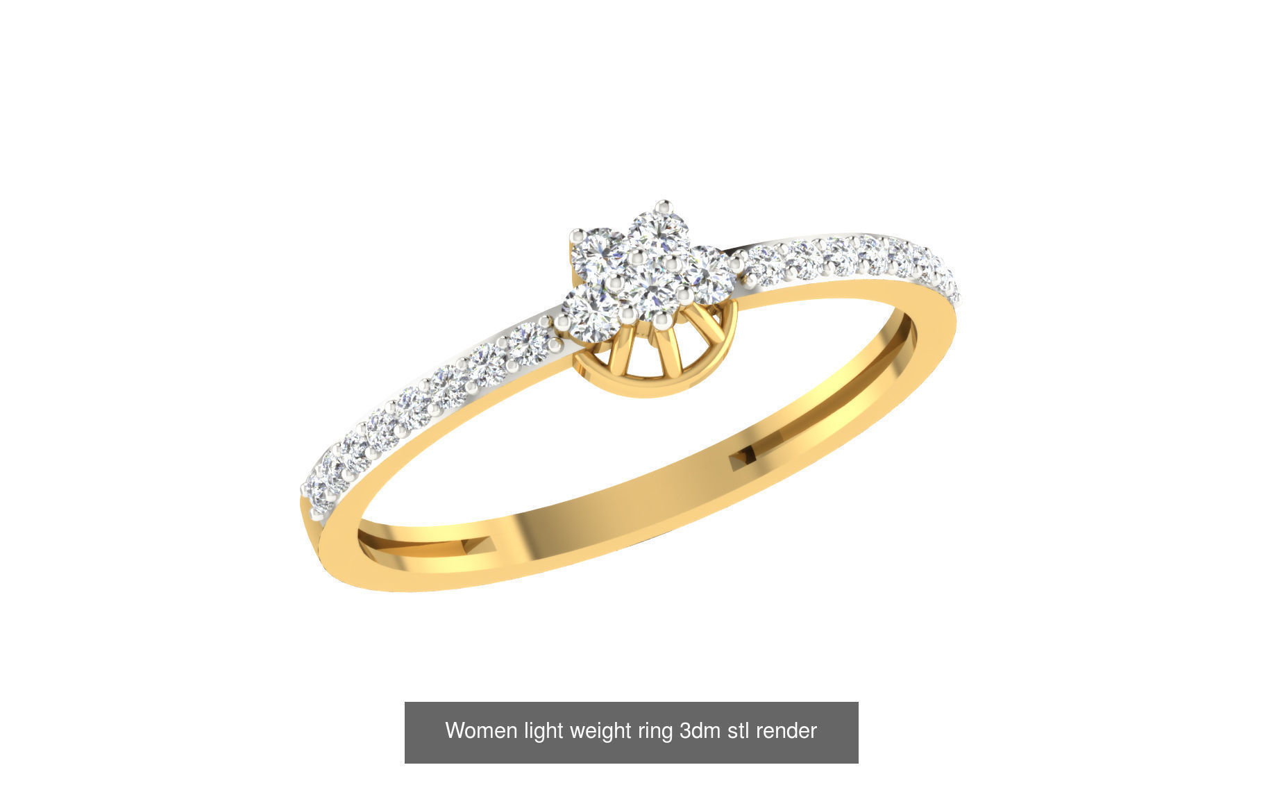 142 Women light weight ring 3dm stl render detail 3D print model 3D Model Collection_80