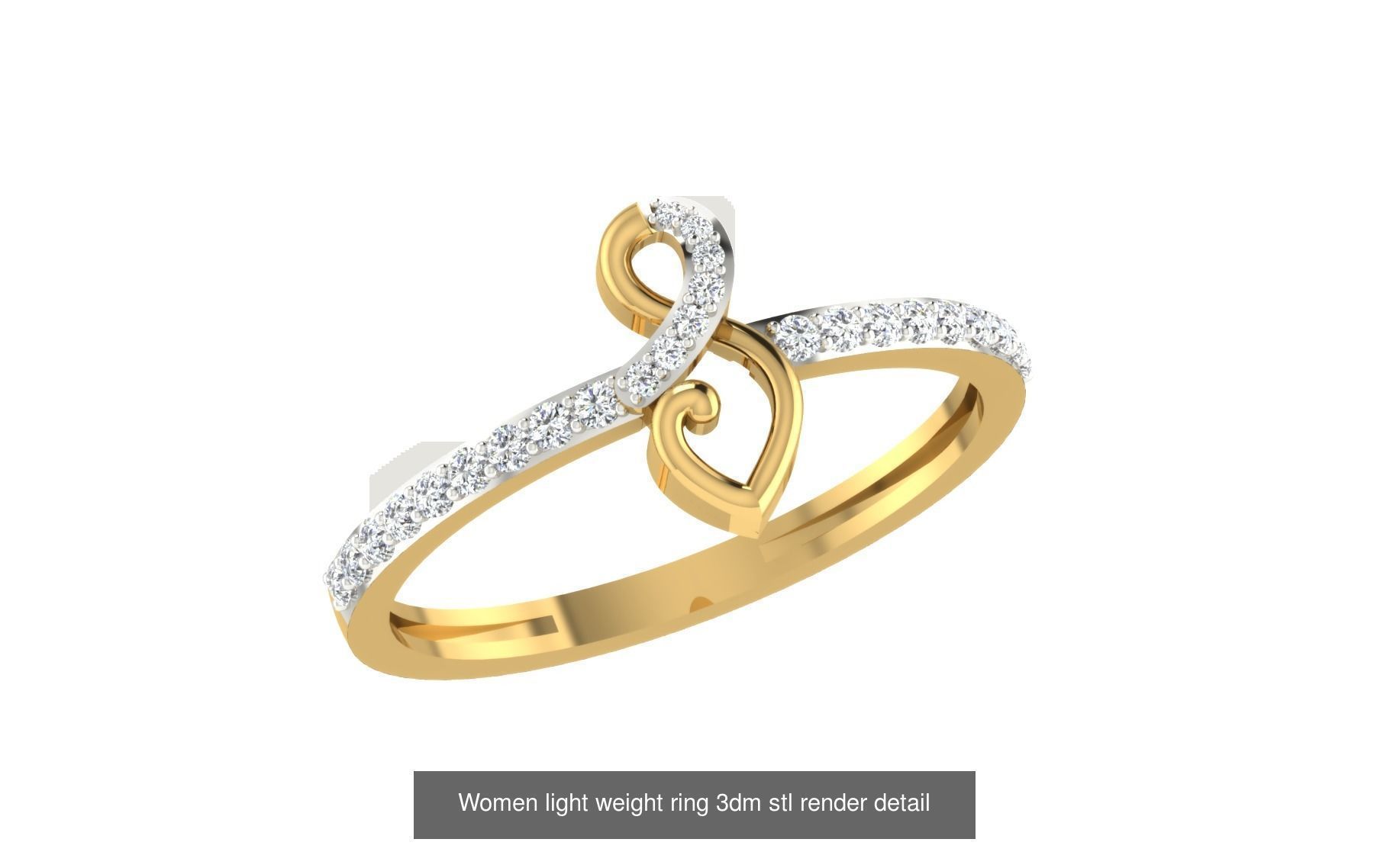 142 Women light weight ring 3dm stl render detail 3D print model 3D Model Collection_57