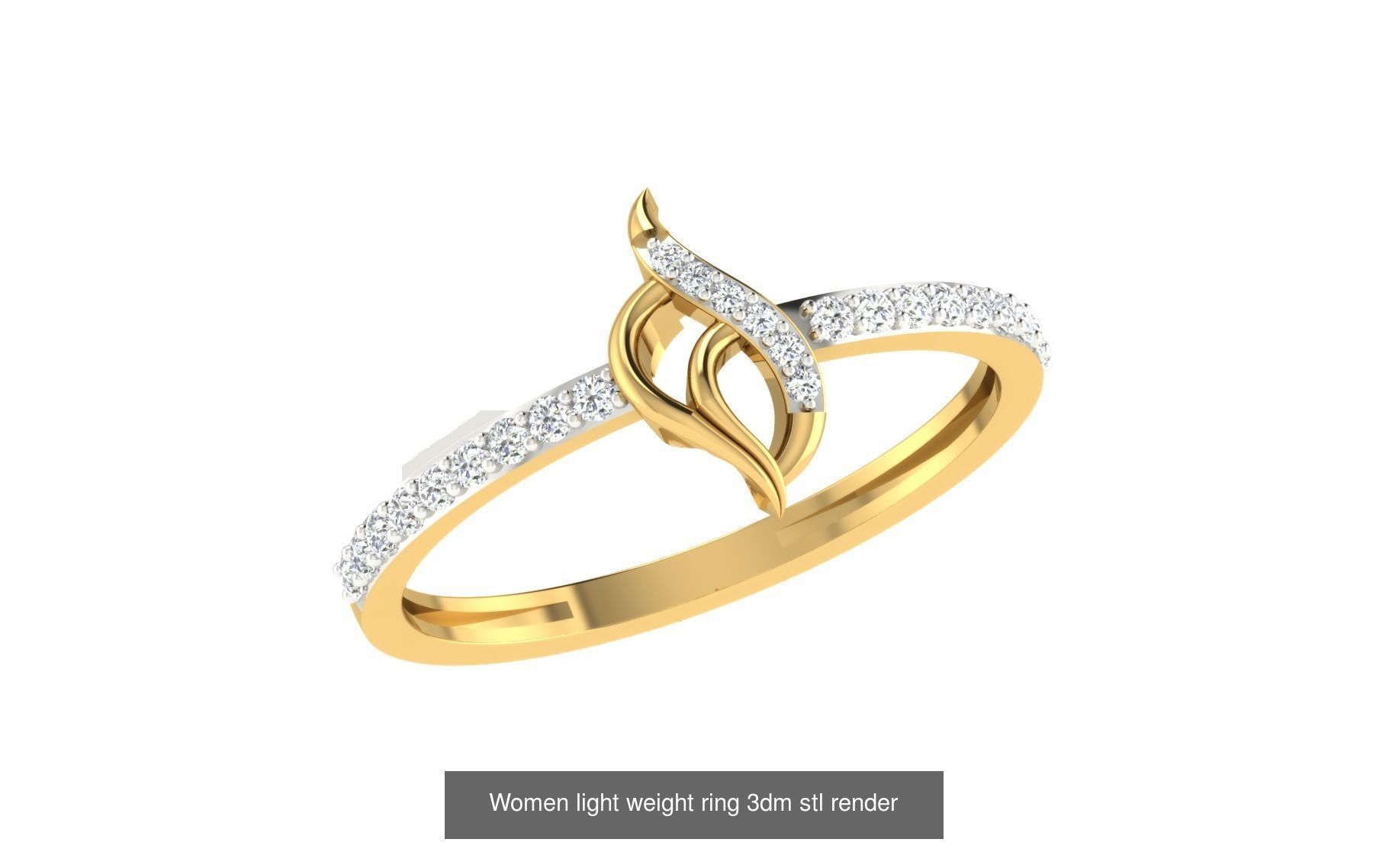 142 Women light weight ring 3dm stl render detail 3D print model 3D Model Collection_66