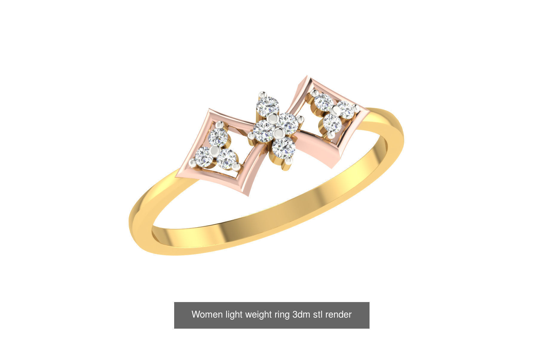 142 Women light weight ring 3dm stl render detail 3D print model 3D Model Collection_92