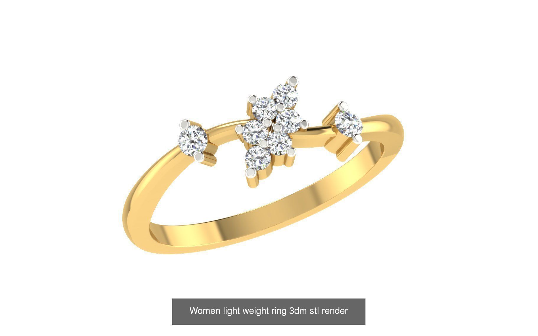 142 Women light weight ring 3dm stl render detail 3D print model 3D Model Collection_141