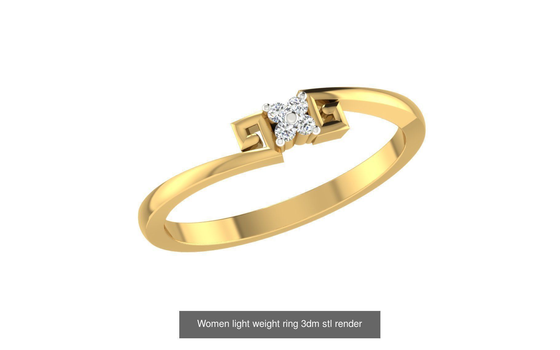 142 Women light weight ring 3dm stl render detail 3D print model 3D Model Collection_114