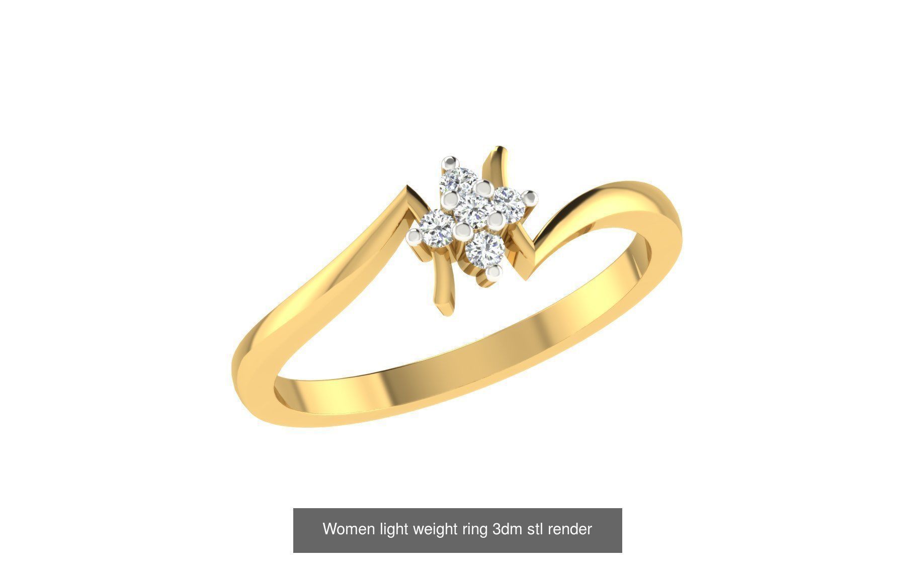 142 Women light weight ring 3dm stl render detail 3D print model 3D Model Collection_130