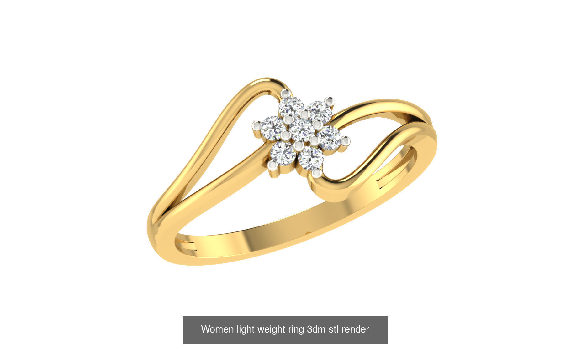142 Women light weight ring 3dm stl render detail 3D print model 3D Model Collection_144