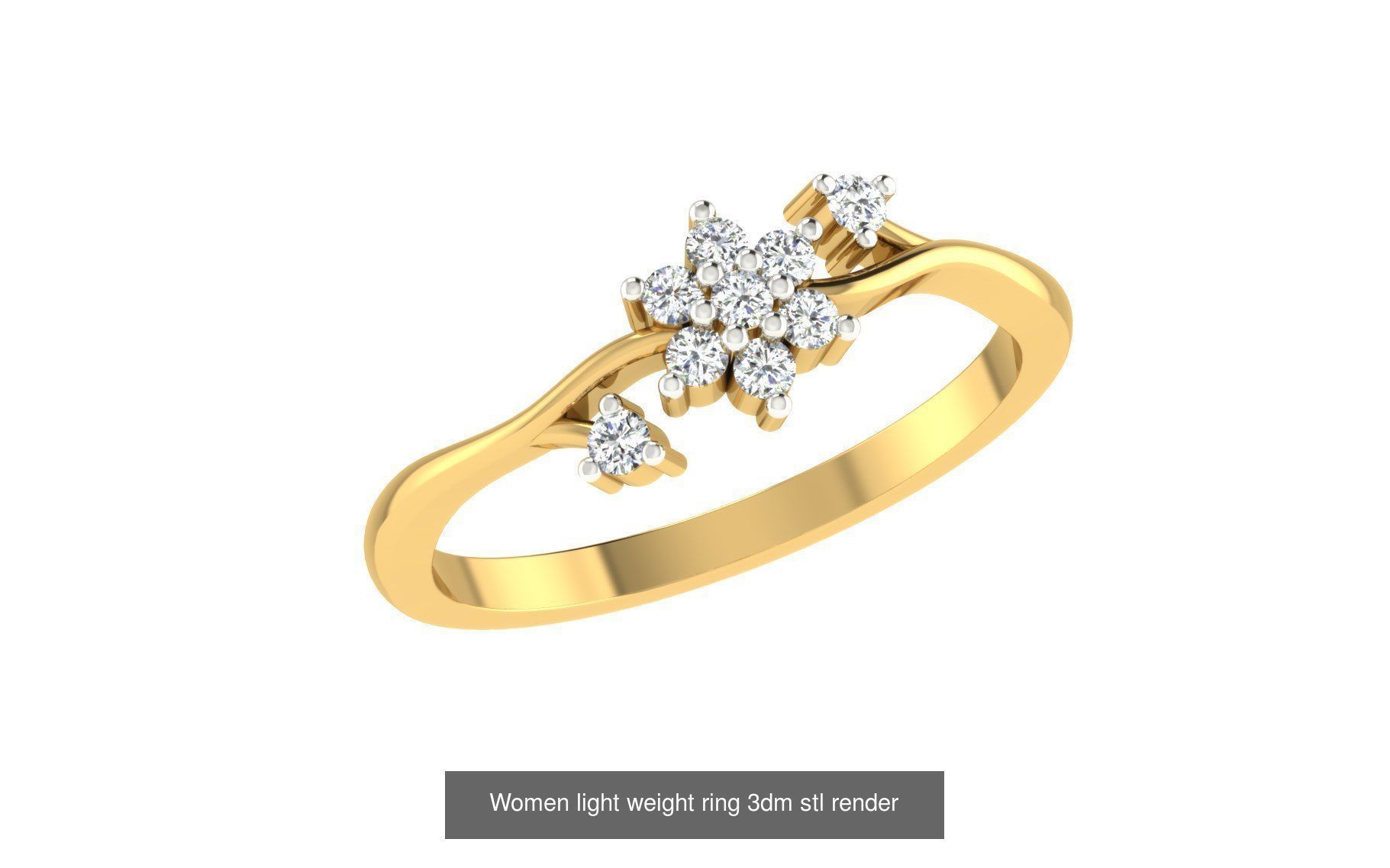 142 Women light weight ring 3dm stl render detail 3D print model 3D Model Collection_135