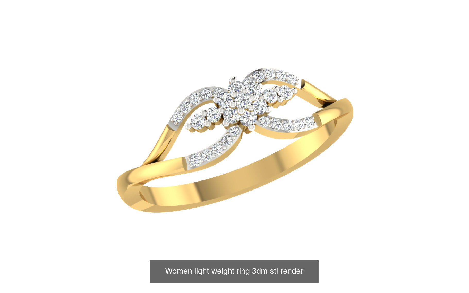 142 Women light weight ring 3dm stl render detail 3D print model 3D Model Collection_86