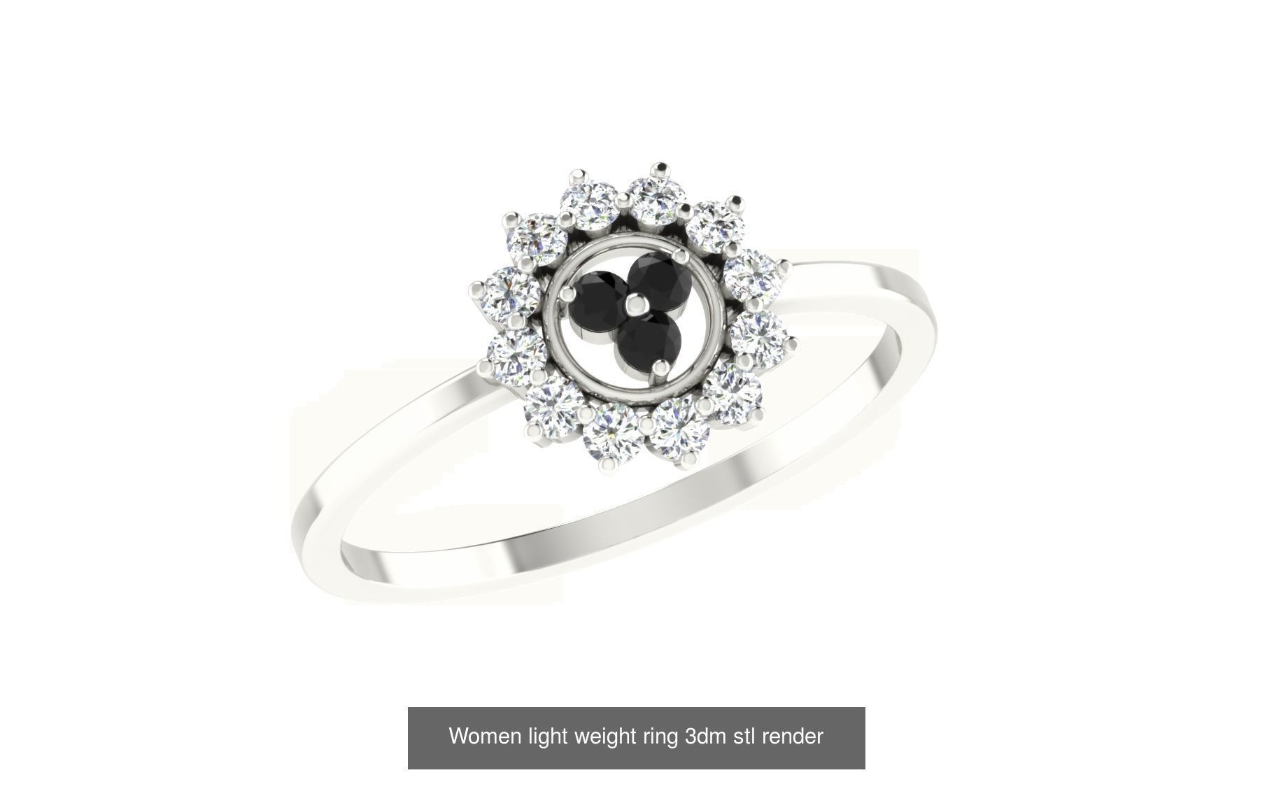 142 Women light weight ring 3dm stl render detail 3D print model 3D Model Collection_75