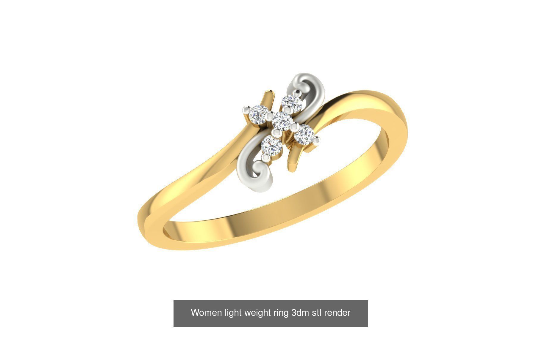 142 Women light weight ring 3dm stl render detail 3D print model 3D Model Collection_129