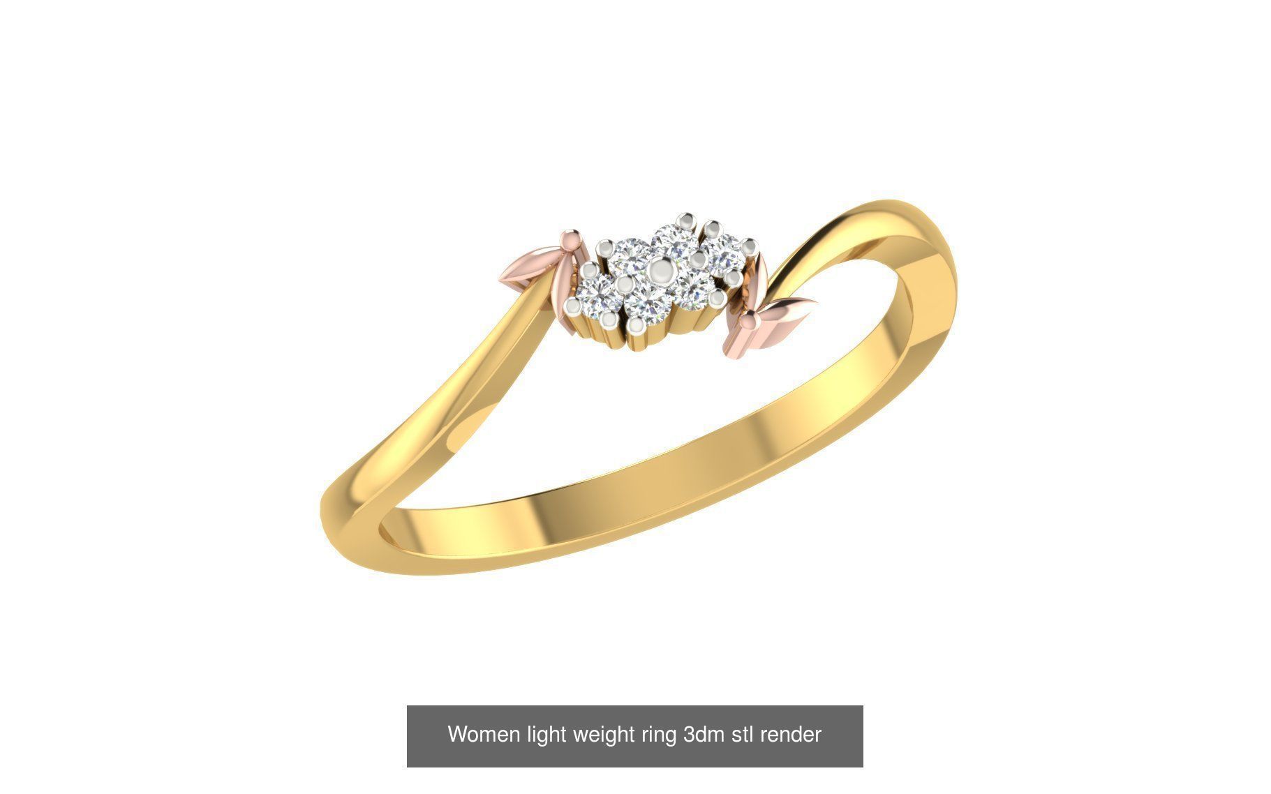 142 Women light weight ring 3dm stl render detail 3D print model 3D Model Collection_115