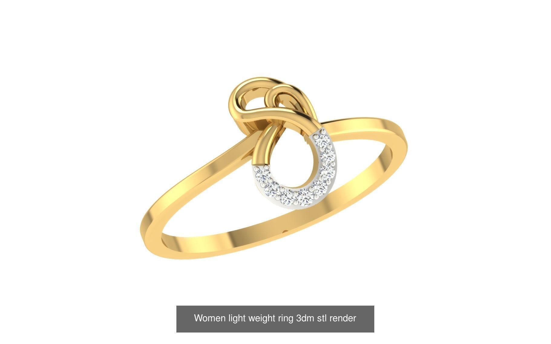 142 Women light weight ring 3dm stl render detail 3D print model 3D Model Collection_65