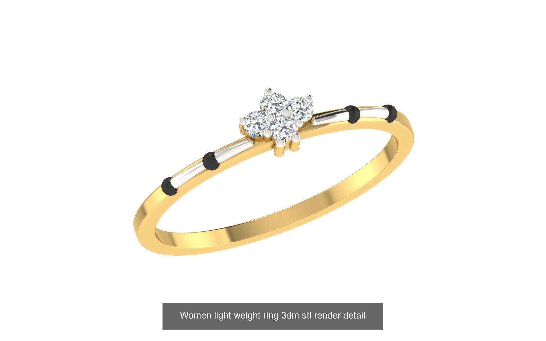 142 Women light weight ring 3dm stl render detail 3D print model 3D Model Collection_21