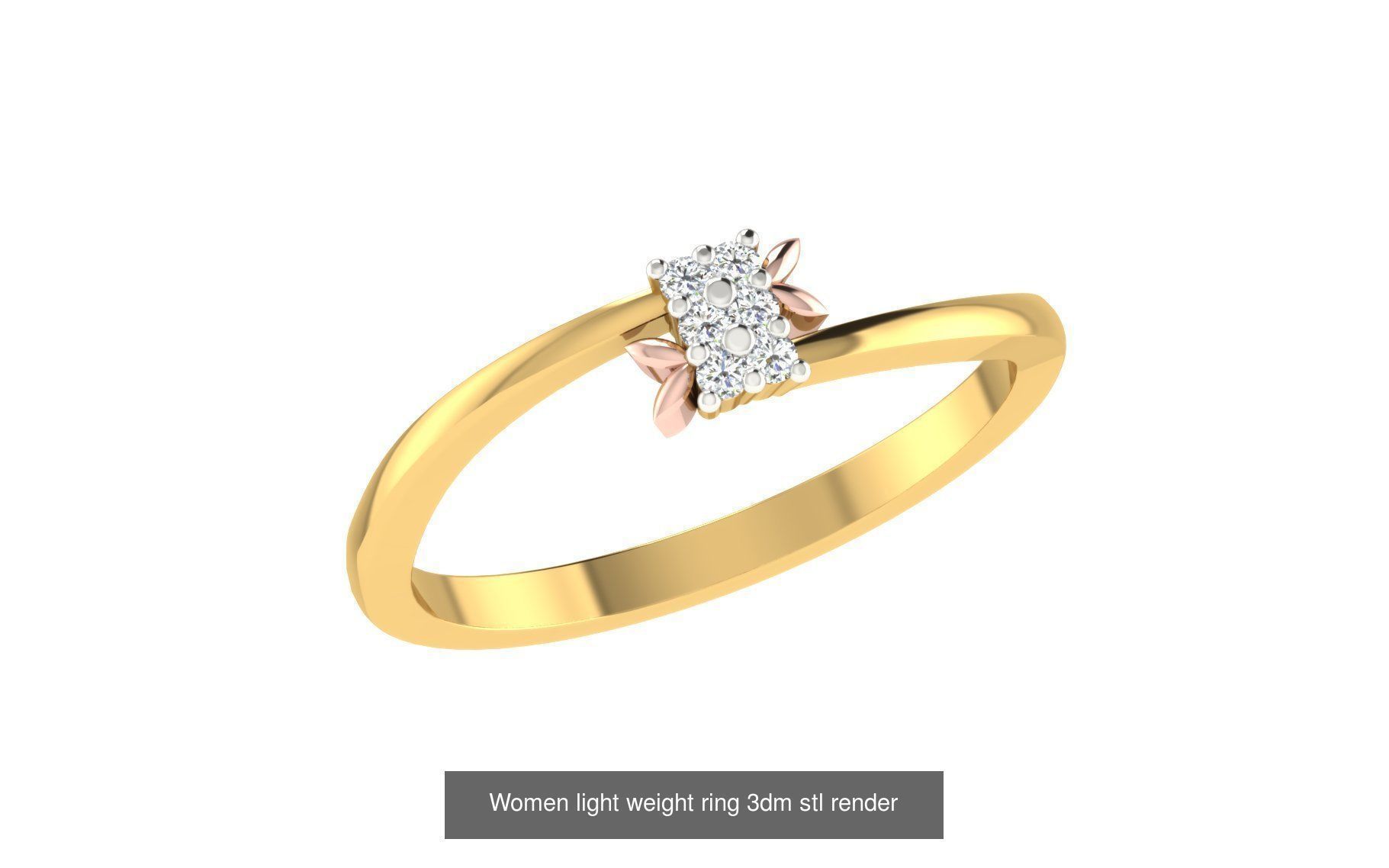 142 Women light weight ring 3dm stl render detail 3D print model 3D Model Collection_110