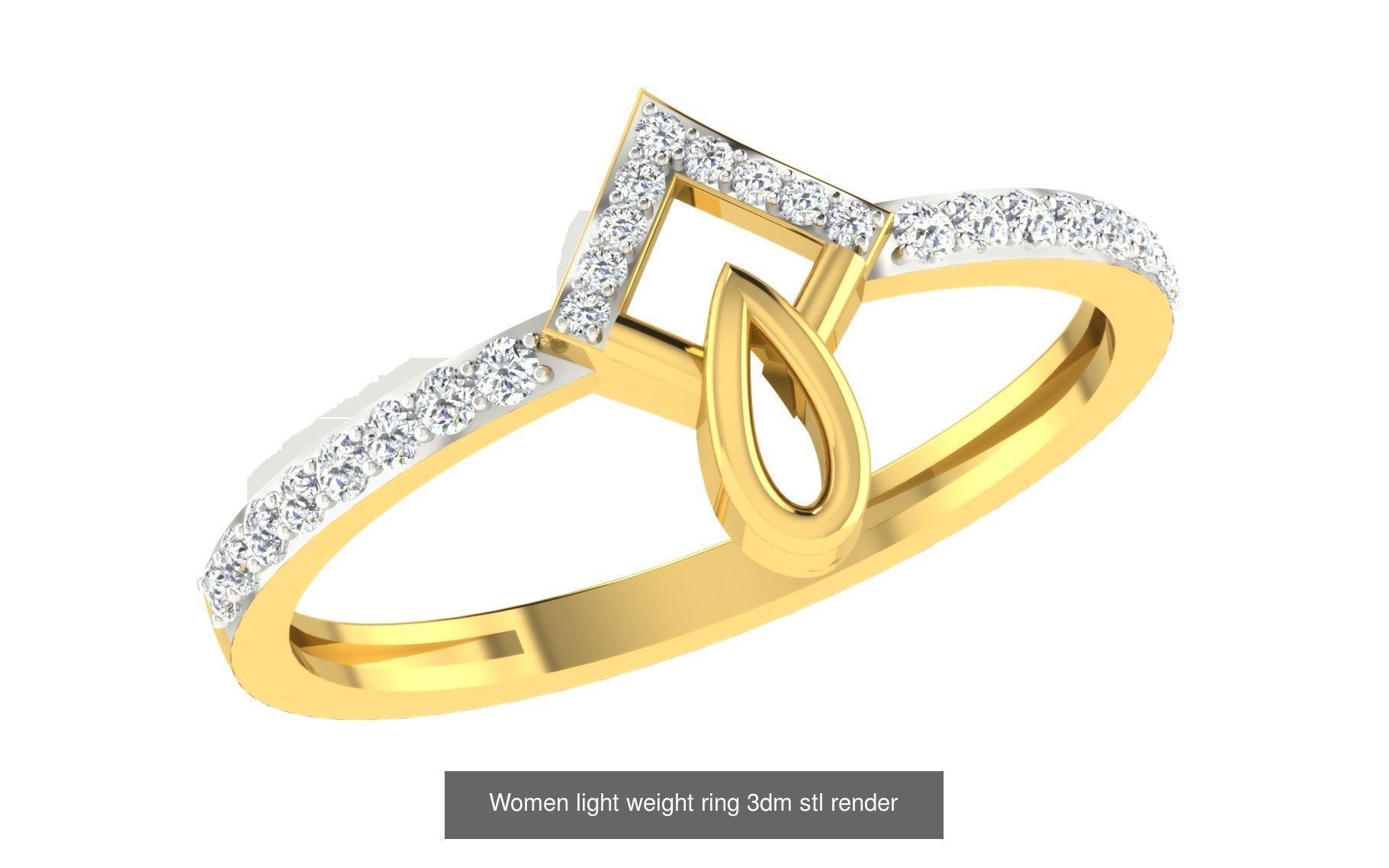142 Women light weight ring 3dm stl render detail 3D print model 3D Model Collection_69