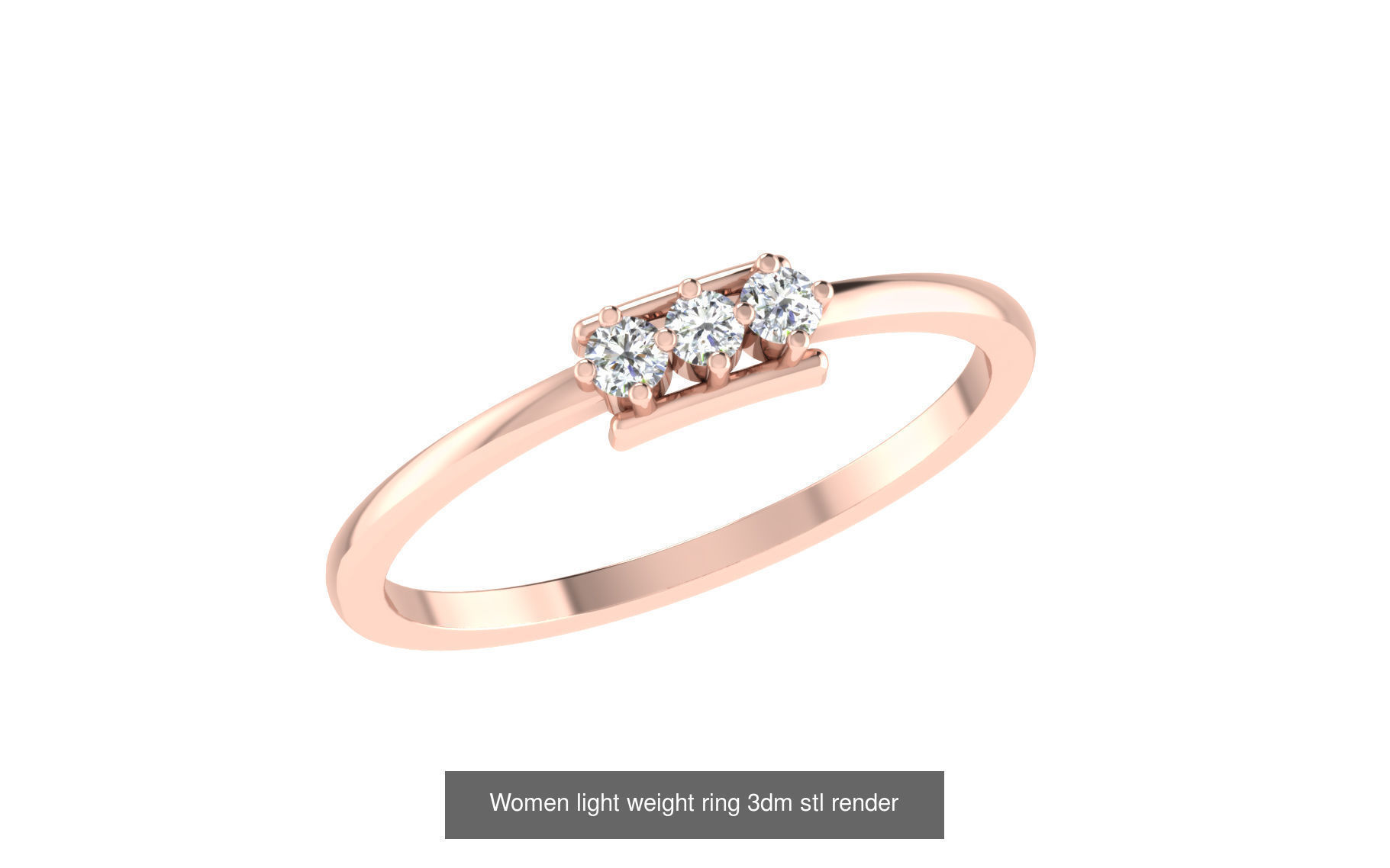 142 Women light weight ring 3dm stl render detail 3D print model 3D Model Collection_79