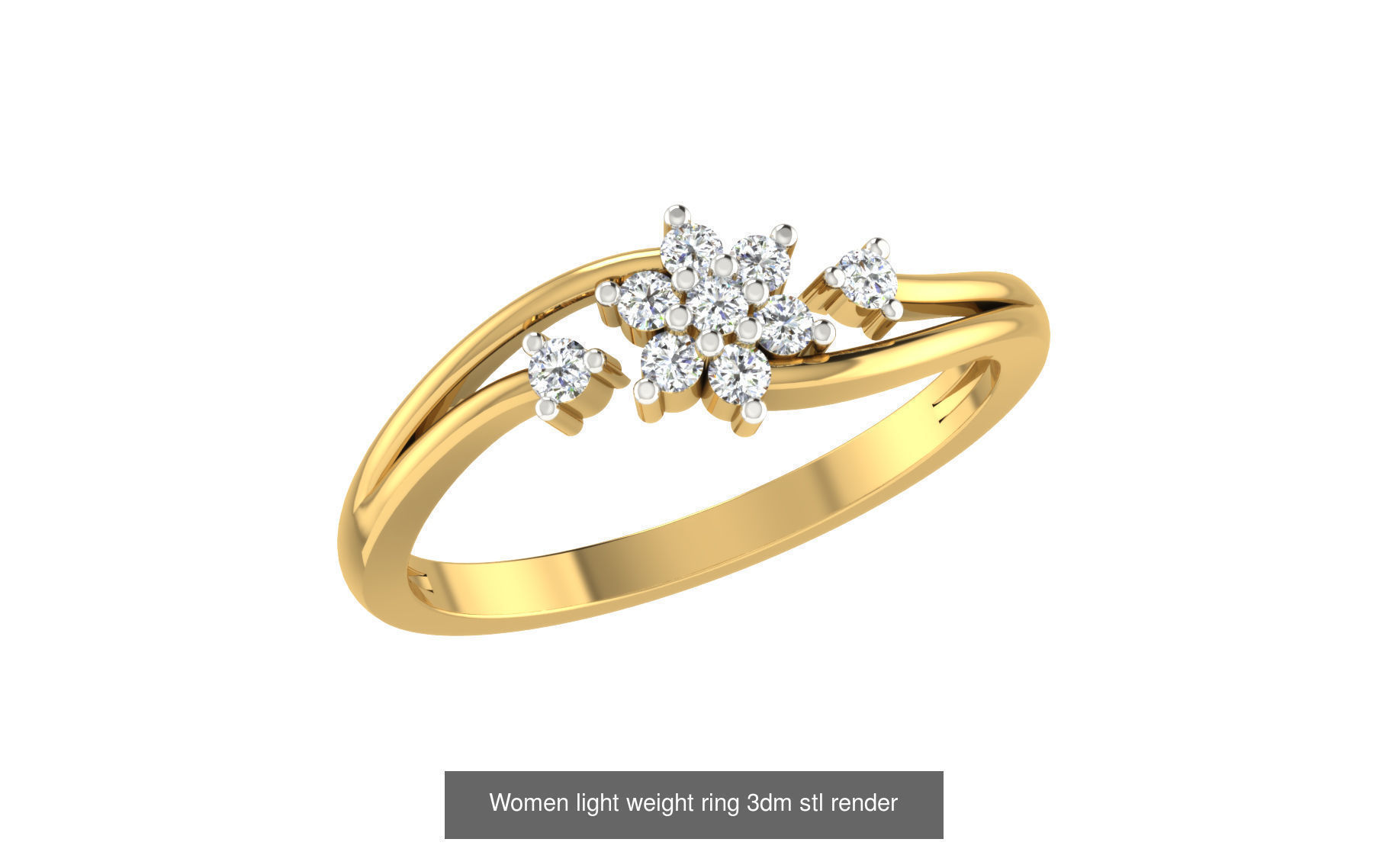142 Women light weight ring 3dm stl render detail 3D print model 3D Model Collection_145
