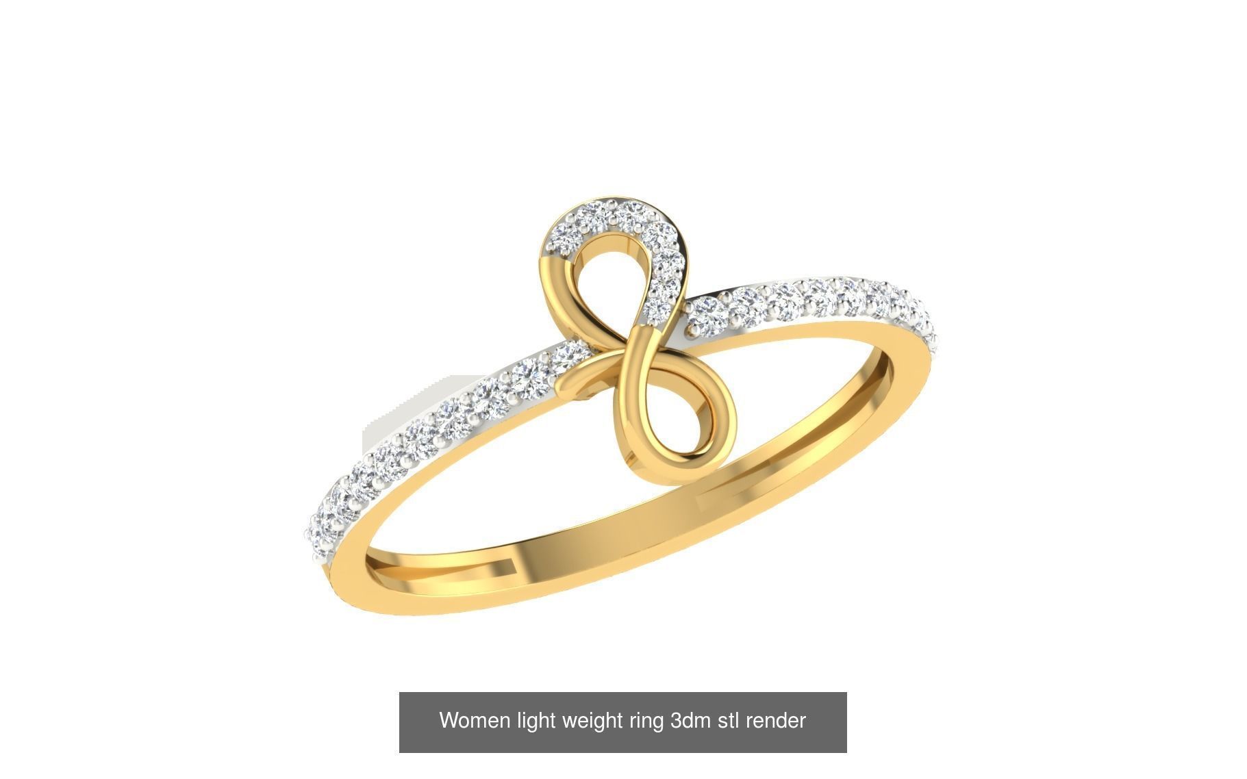 142 Women light weight ring 3dm stl render detail 3D print model 3D Model Collection_62