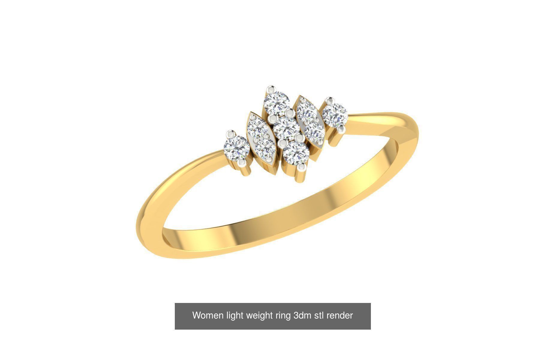 142 Women light weight ring 3dm stl render detail 3D print model 3D Model Collection_137