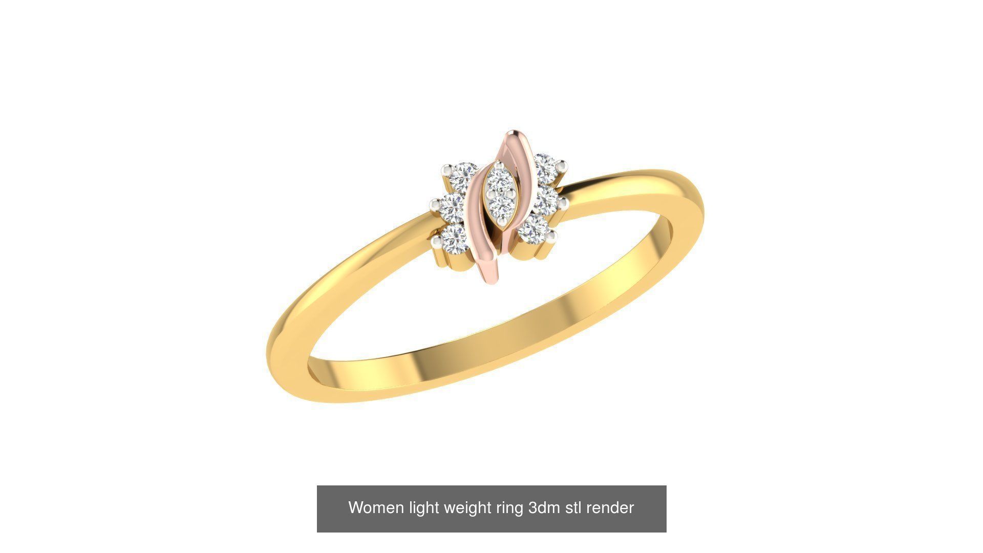 142 Women light weight ring 3dm stl render detail 3D print model 3D Model Collection_104
