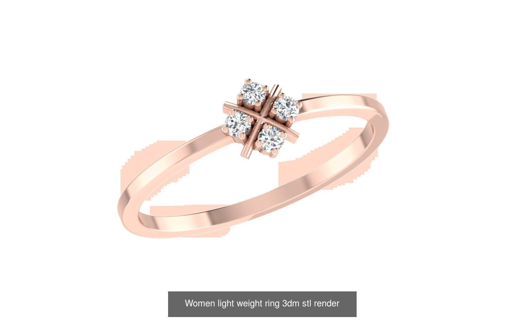 142 Women light weight ring 3dm stl render detail 3D print model 3D Model Collection_78