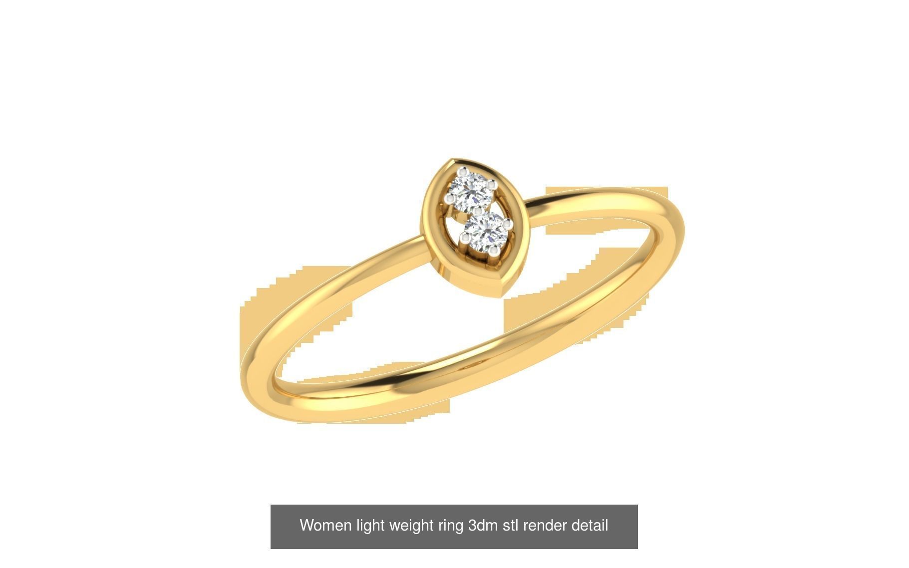142 Women light weight ring 3dm stl render detail 3D print model 3D Model Collection_34