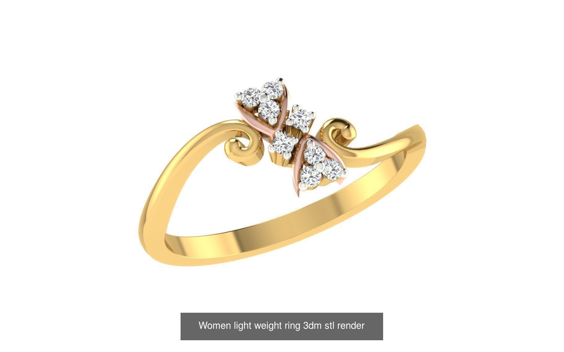 142 Women light weight ring 3dm stl render detail 3D print model 3D Model Collection_109