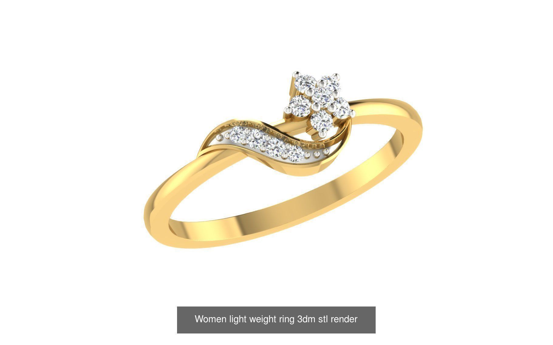 142 Women light weight ring 3dm stl render detail 3D print model 3D Model Collection_97