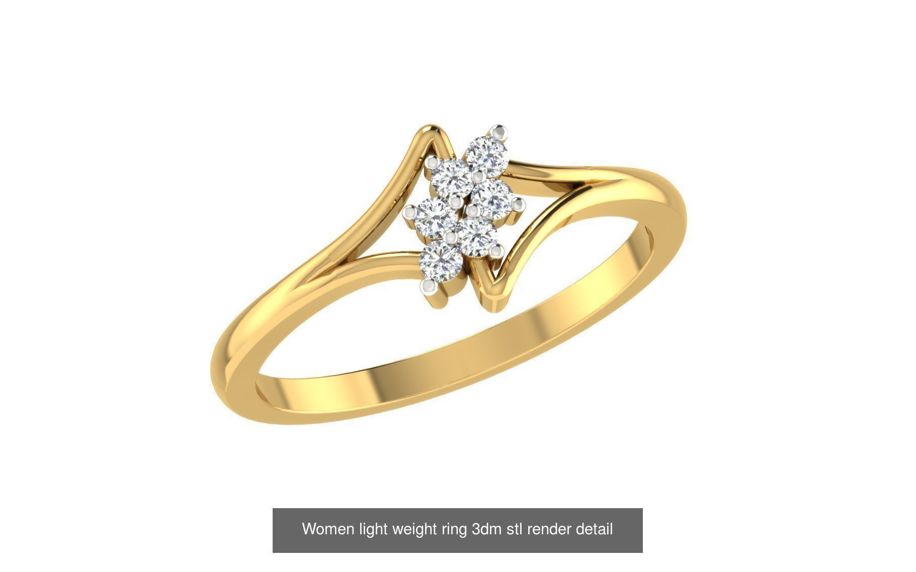 142 Women light weight ring 3dm stl render detail 3D print model 3D Model Collection_147