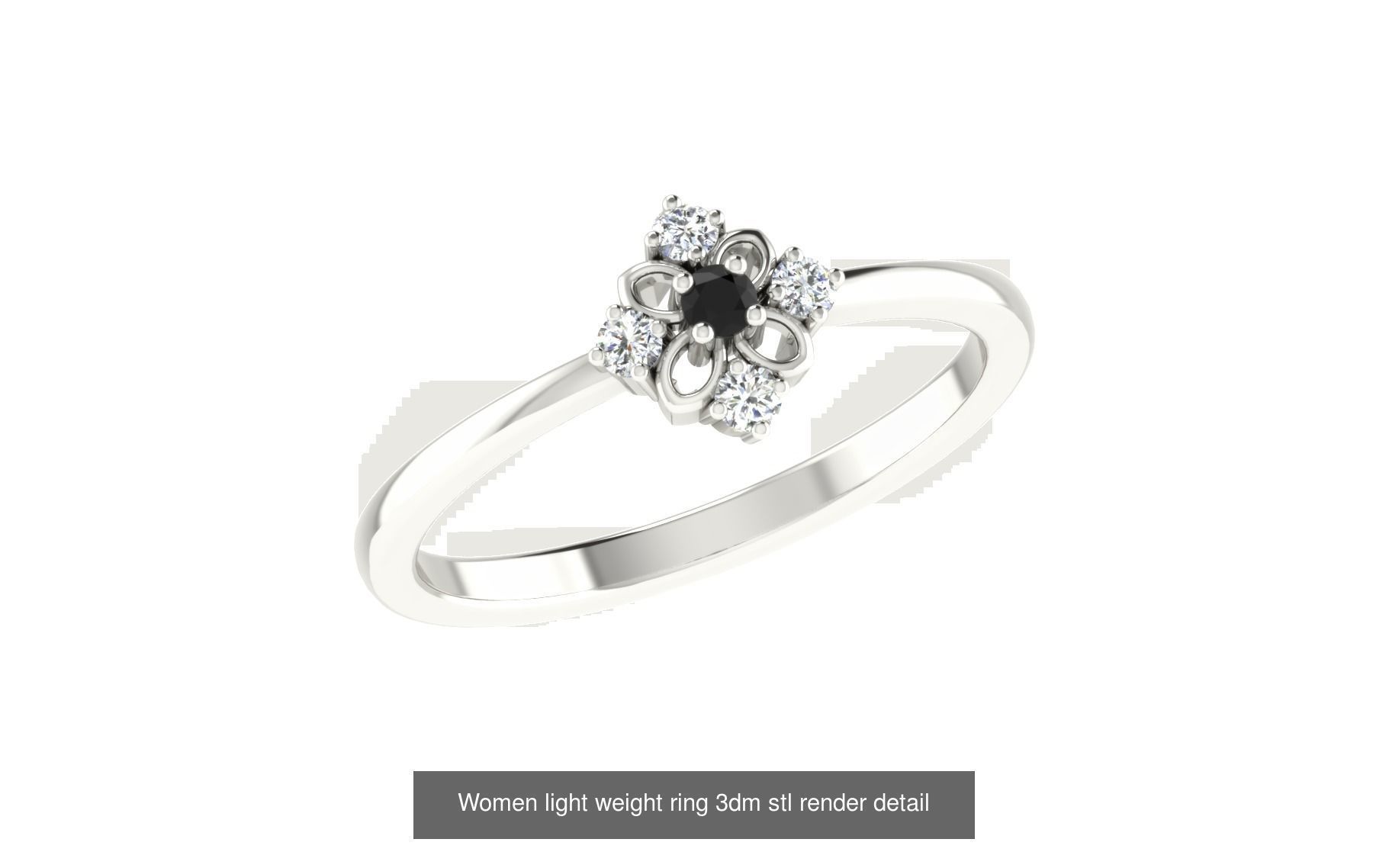 142 Women light weight ring 3dm stl render detail 3D print model 3D Model Collection_31