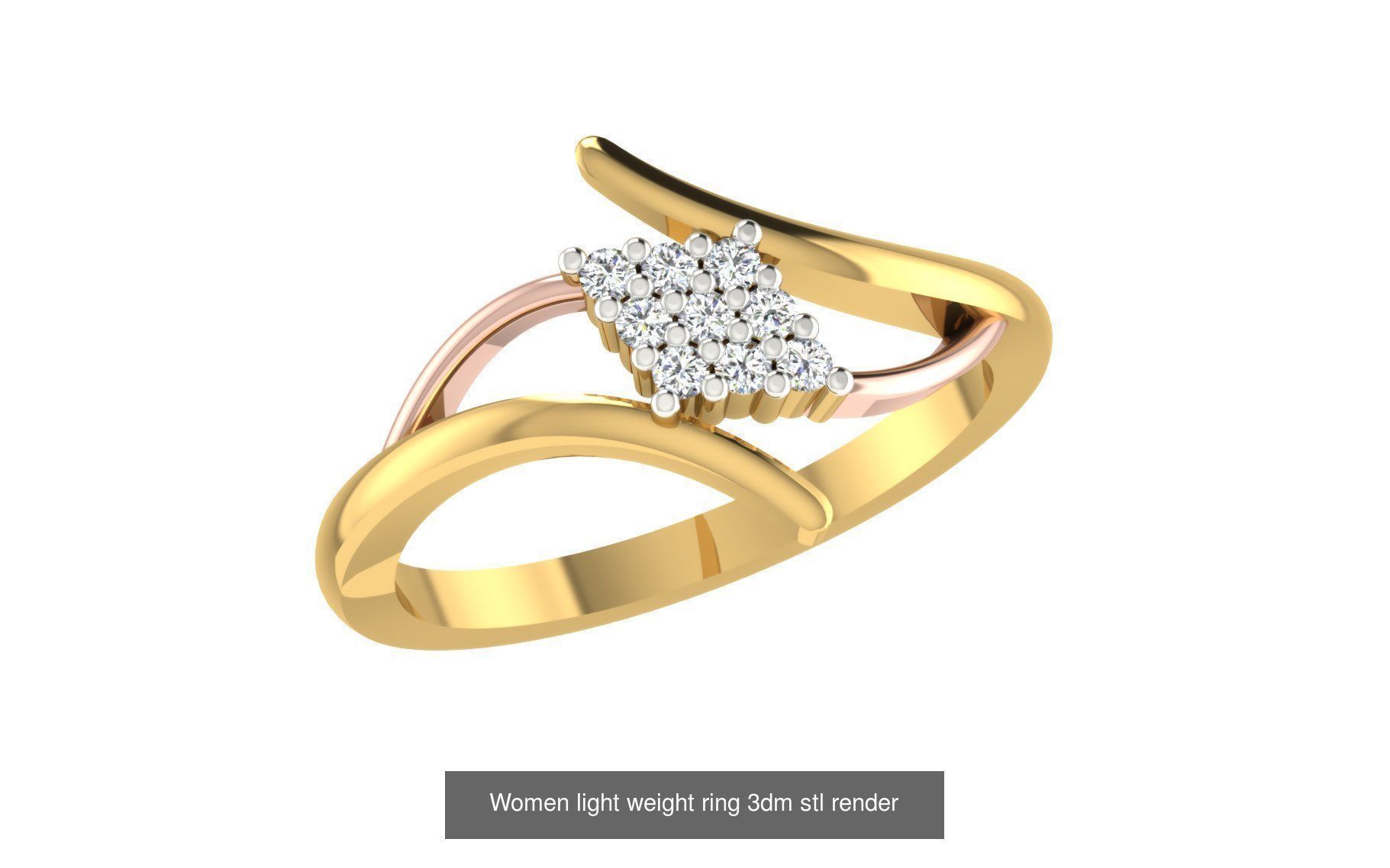 142 Women light weight ring 3dm stl render detail 3D print model 3D Model Collection_102