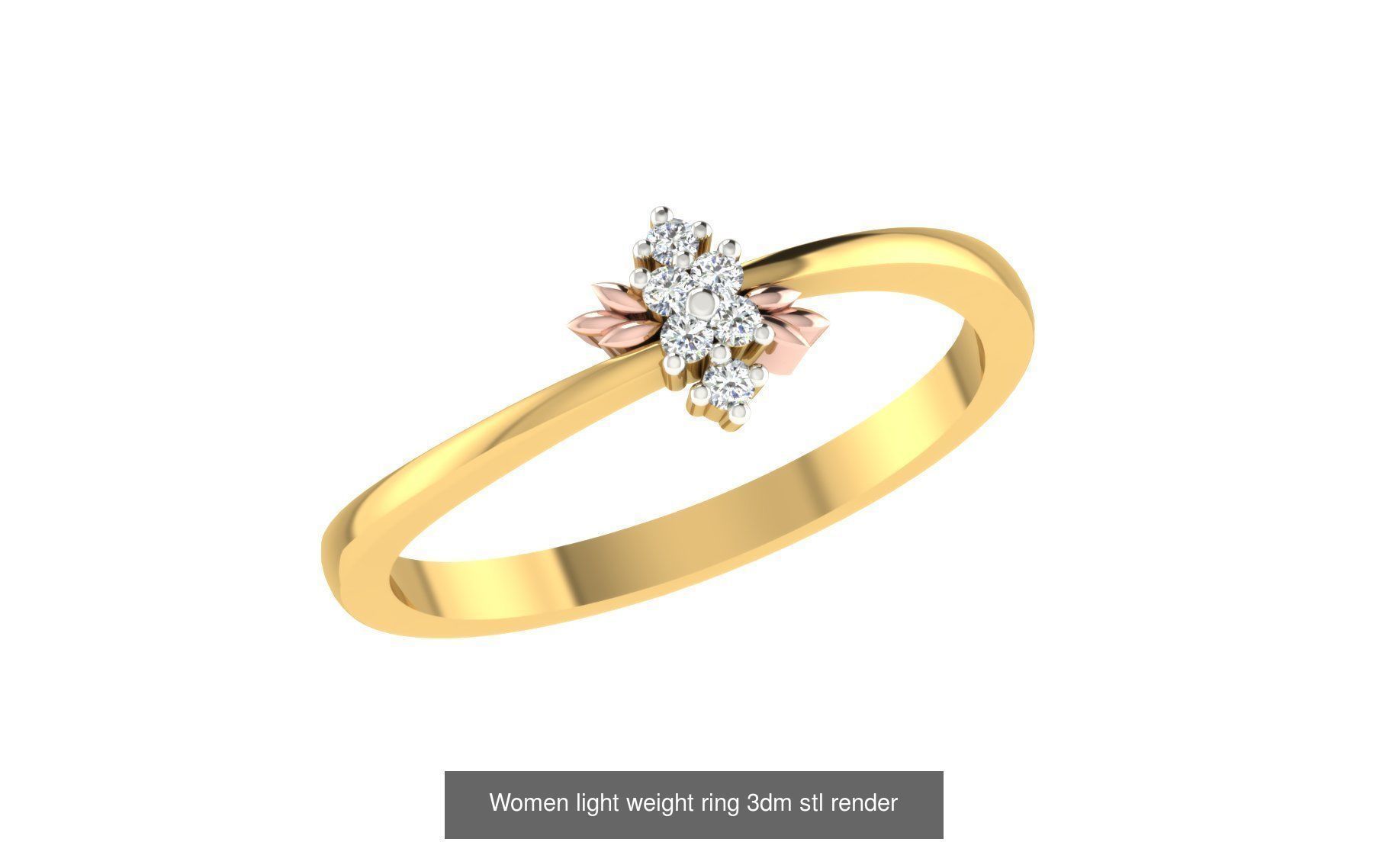 142 Women light weight ring 3dm stl render detail 3D print model 3D Model Collection_118