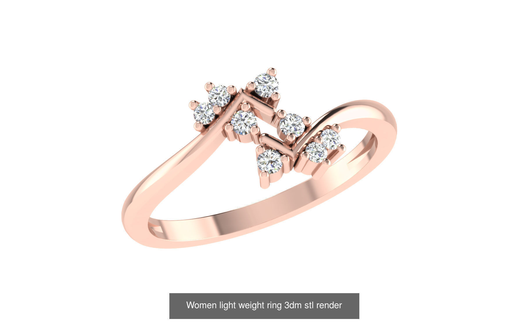 142 Women light weight ring 3dm stl render detail 3D print model 3D Model Collection_132