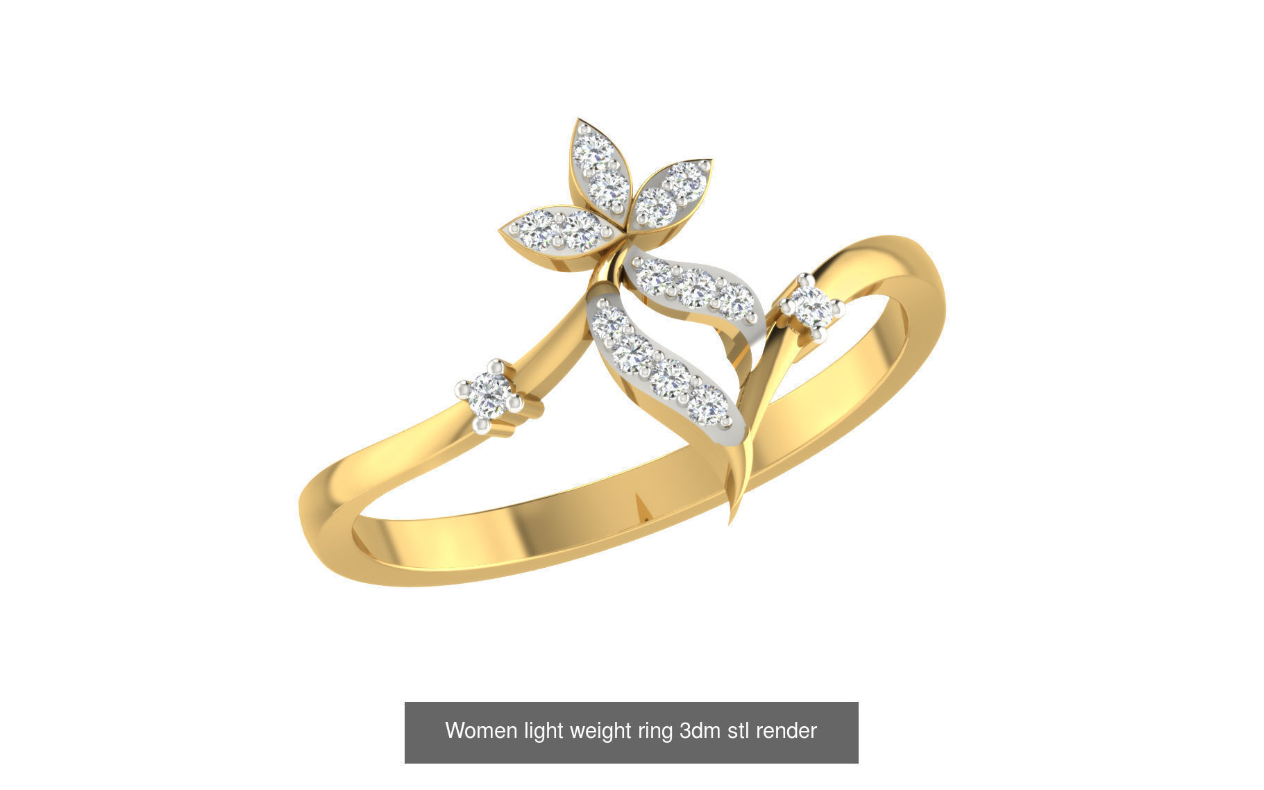 142 Women light weight ring 3dm stl render detail 3D print model 3D Model Collection_84