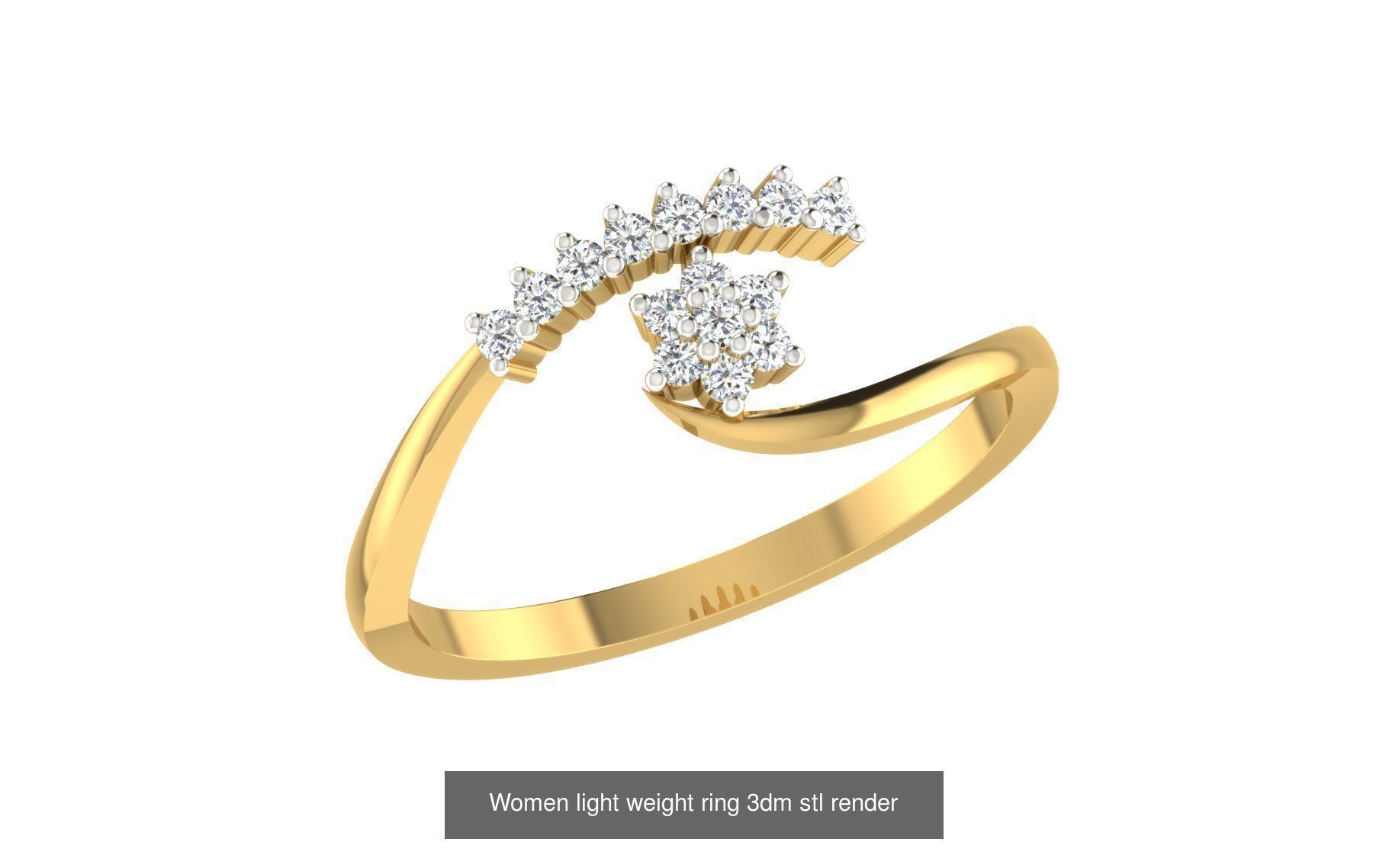 142 Women light weight ring 3dm stl render detail 3D print model 3D Model Collection_99